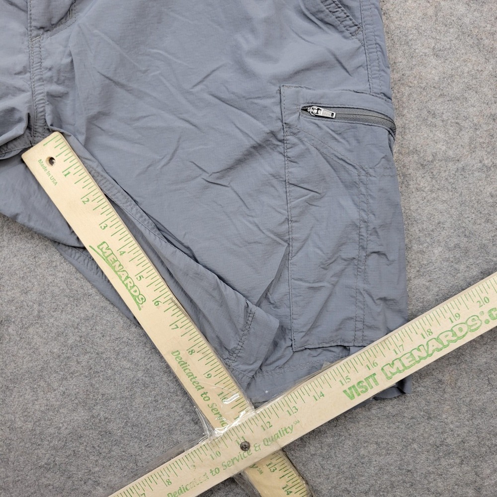 Columbia Shorts Mens 34 Gray Quick Dry Belted Cargo Hiking Zip Pocket Lined - Picture 5 of 7